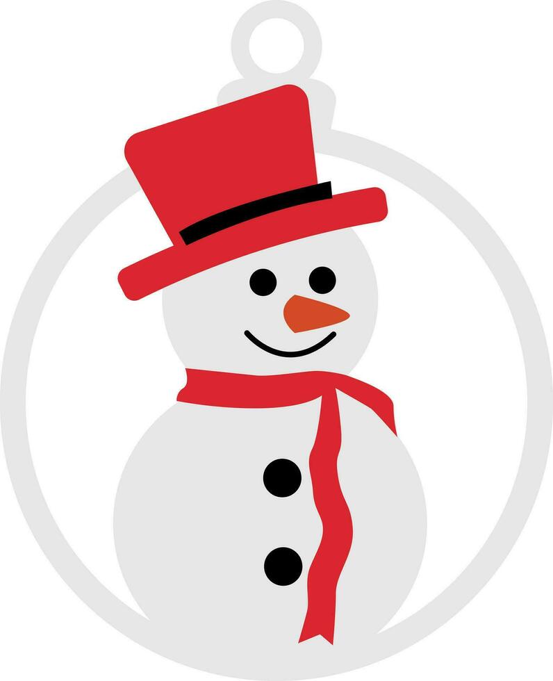 Snowman Christmas Toy, Multilayer Decorative Cut Template vector