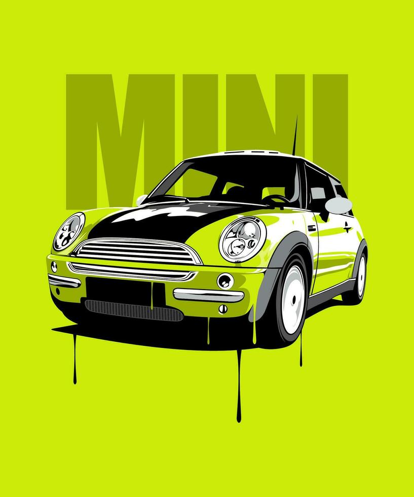 Mini vintage vector illustration style.