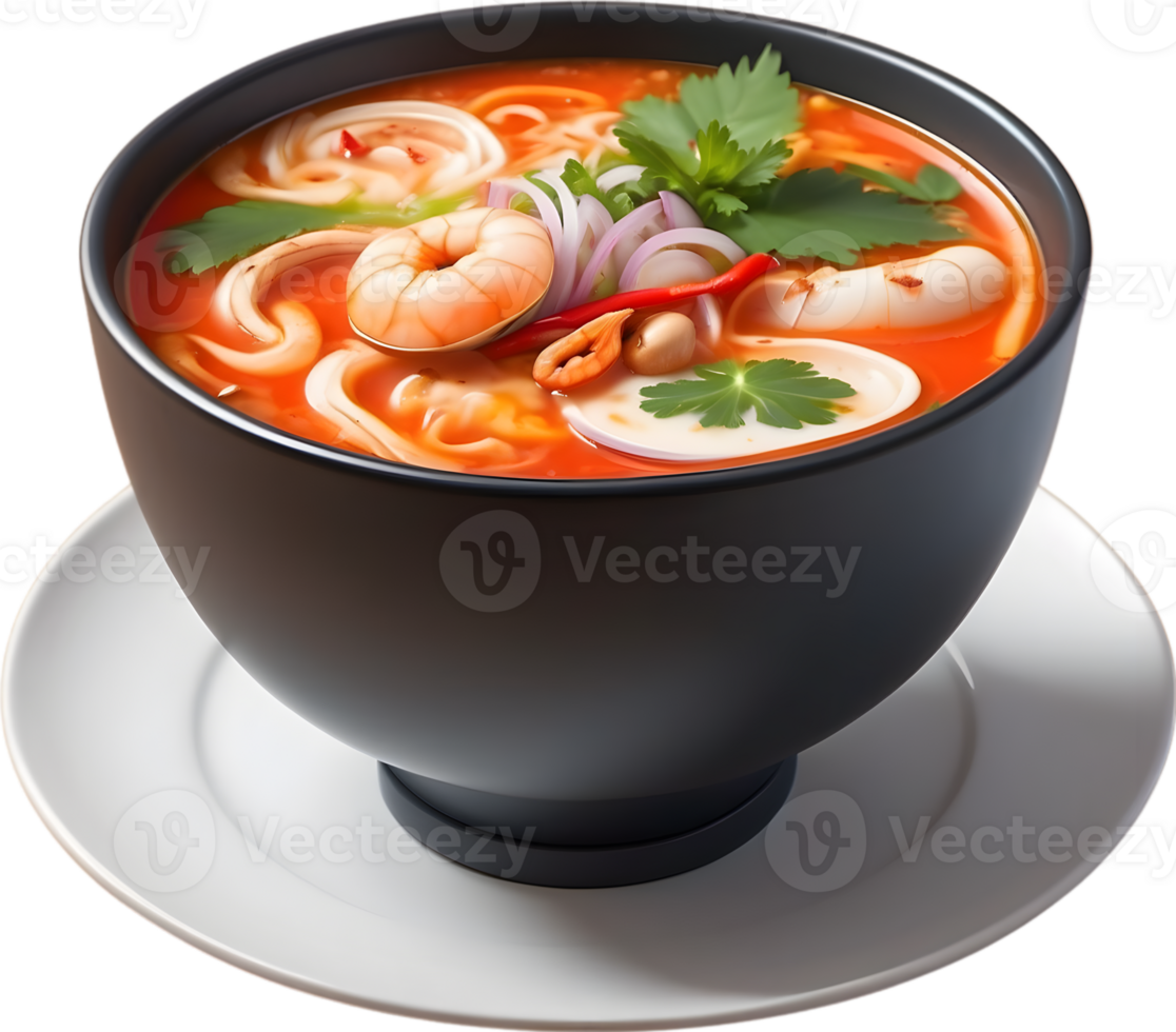 AI generated Tomyam Thai food Shrimp png
