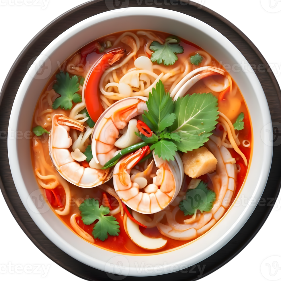 AI generated Tomyam Thai food Shrimp png