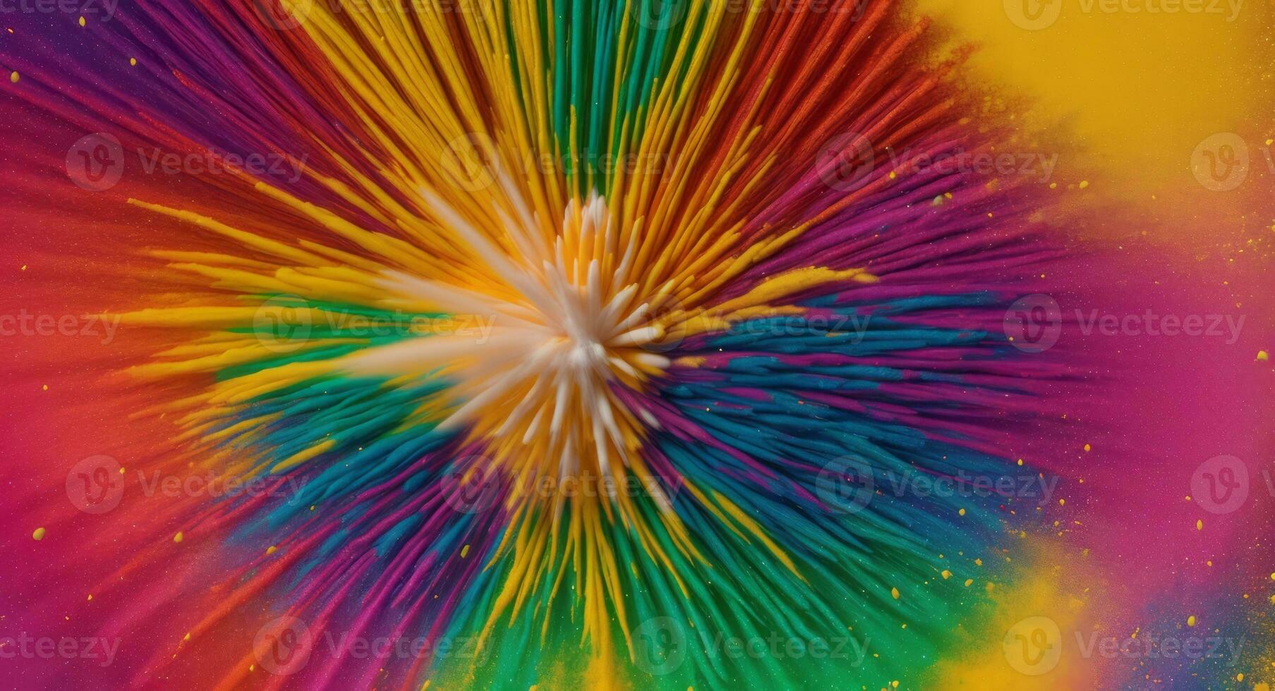 AI generated Artistic Colorful Dense Powder Explosion Abstract Wallpaper photo