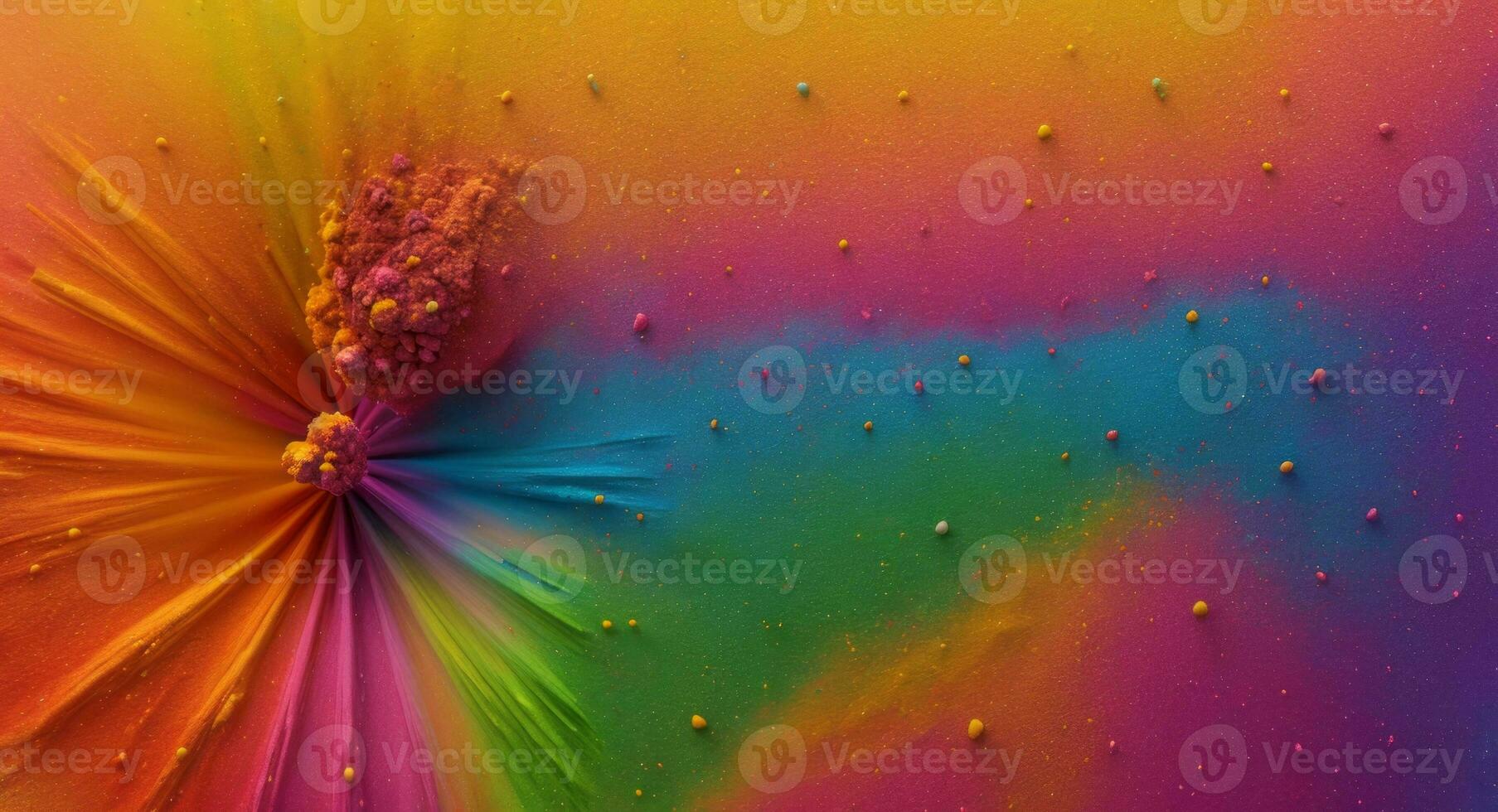 AI generated Artistic Colorful Dense Powder Explosion Abstract Wallpaper photo