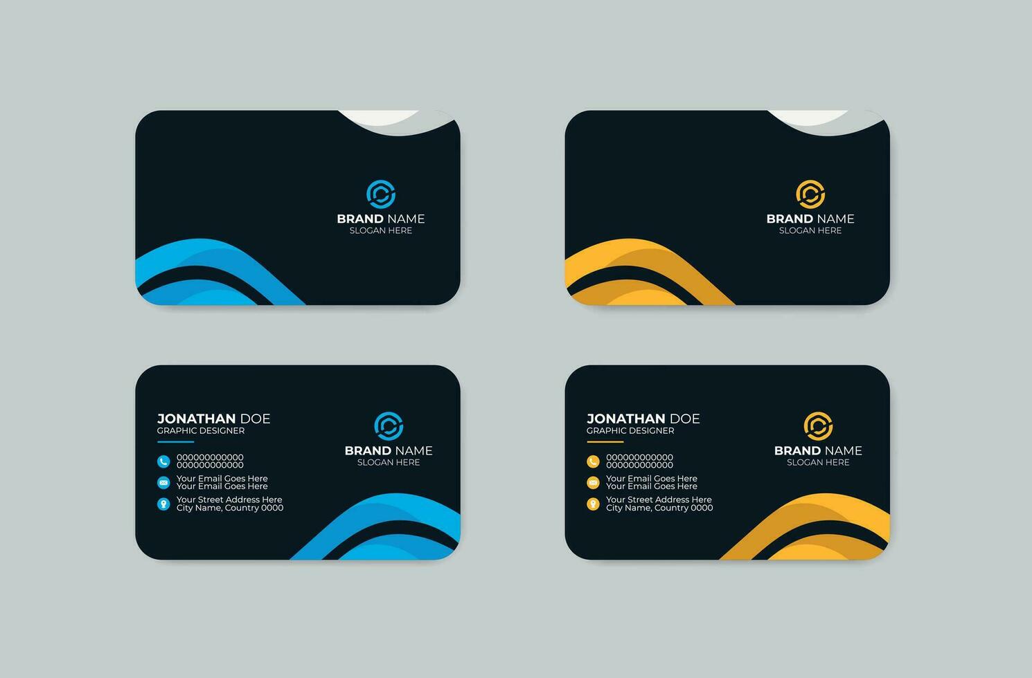 modern business card design template vector