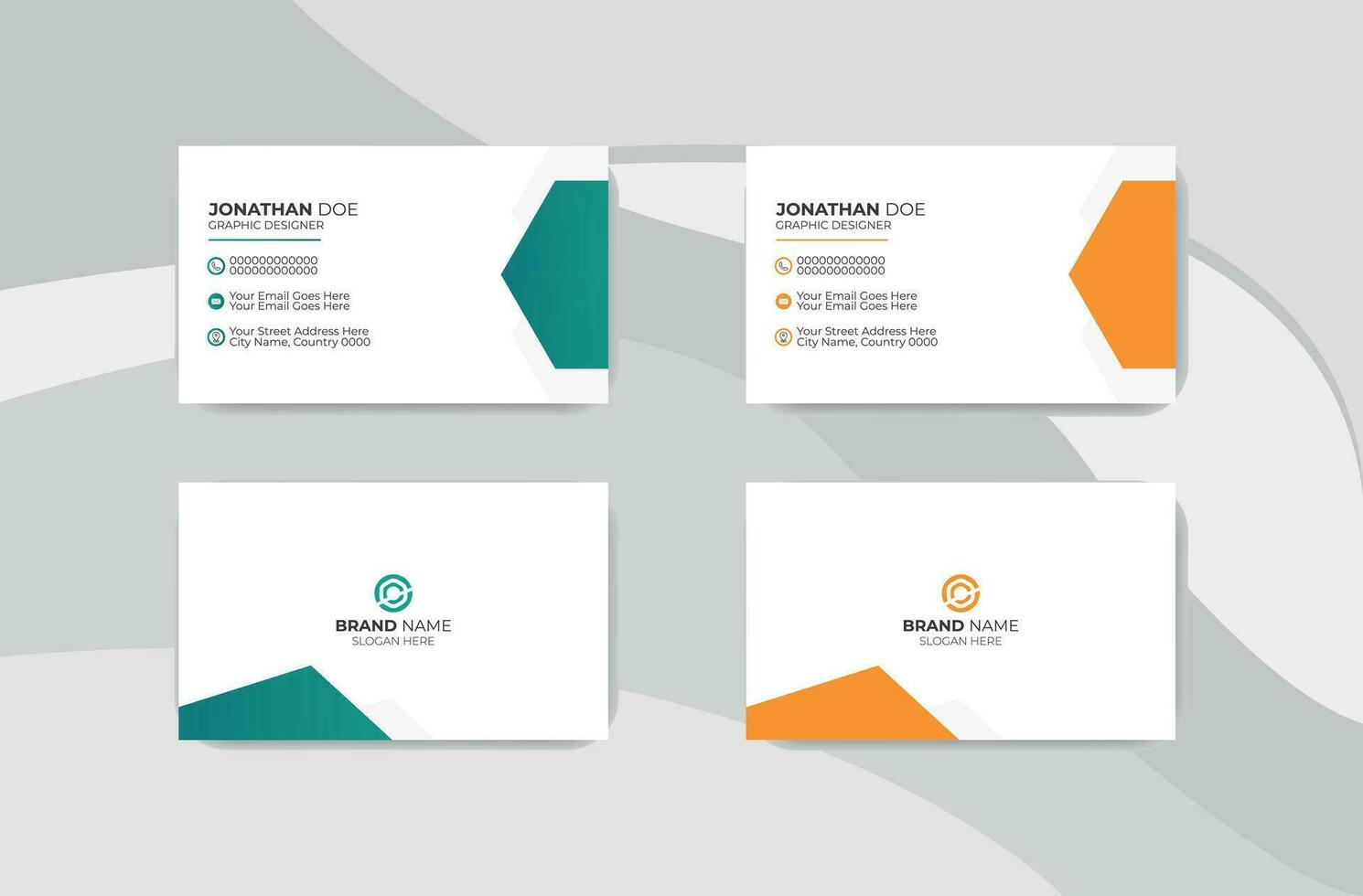 Professional business card design vector