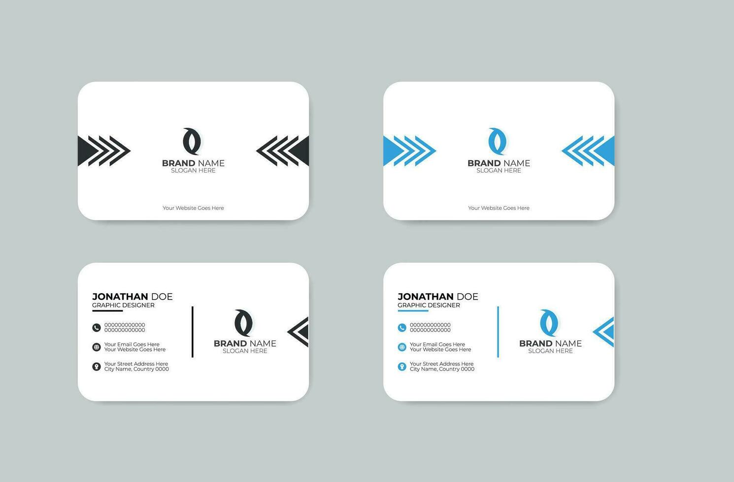 simple visiting card vector template