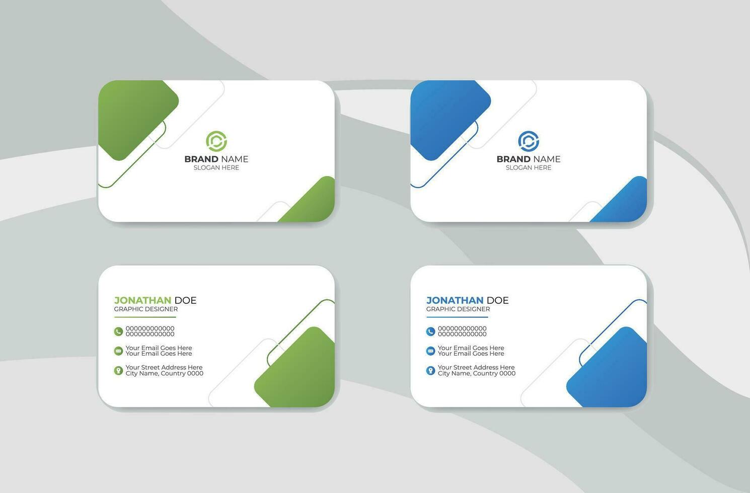 simple visiting card vector template