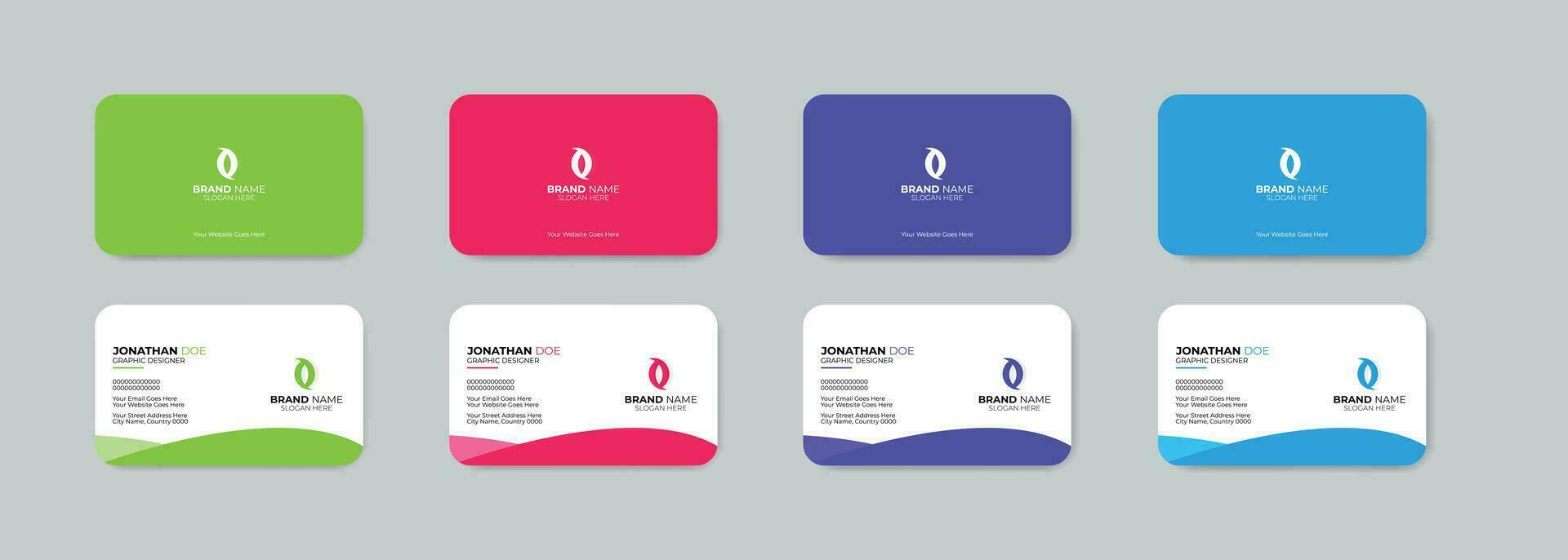 Professional business card design vector