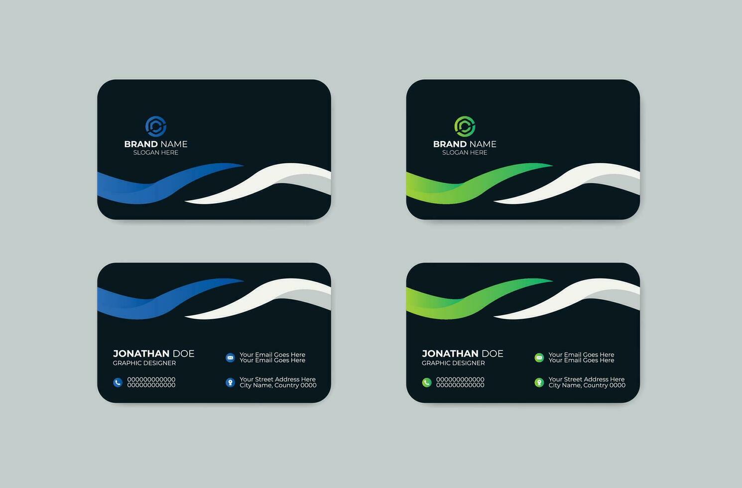 Professional business card design vector