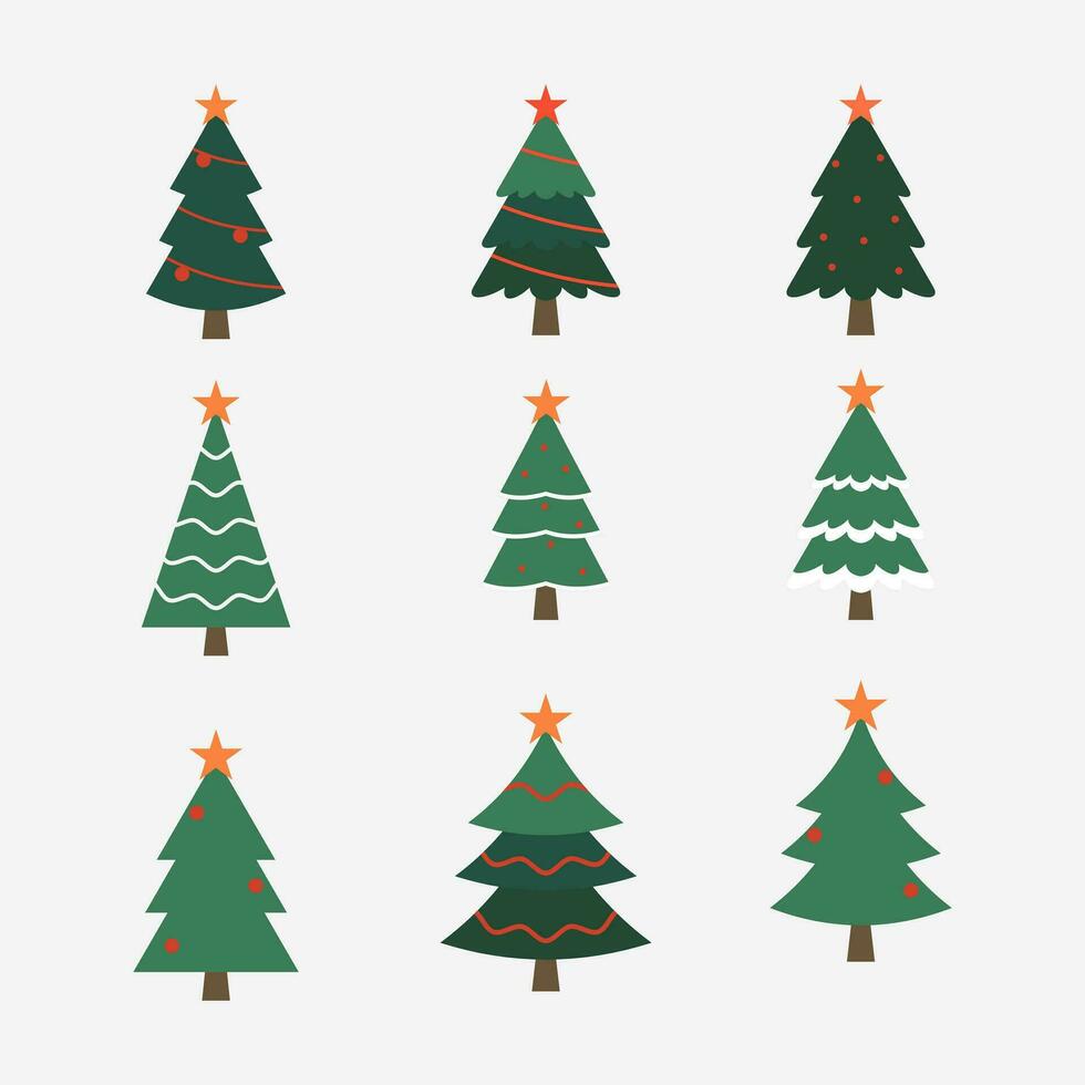 Navidad árbol decoración icono vector ilustración