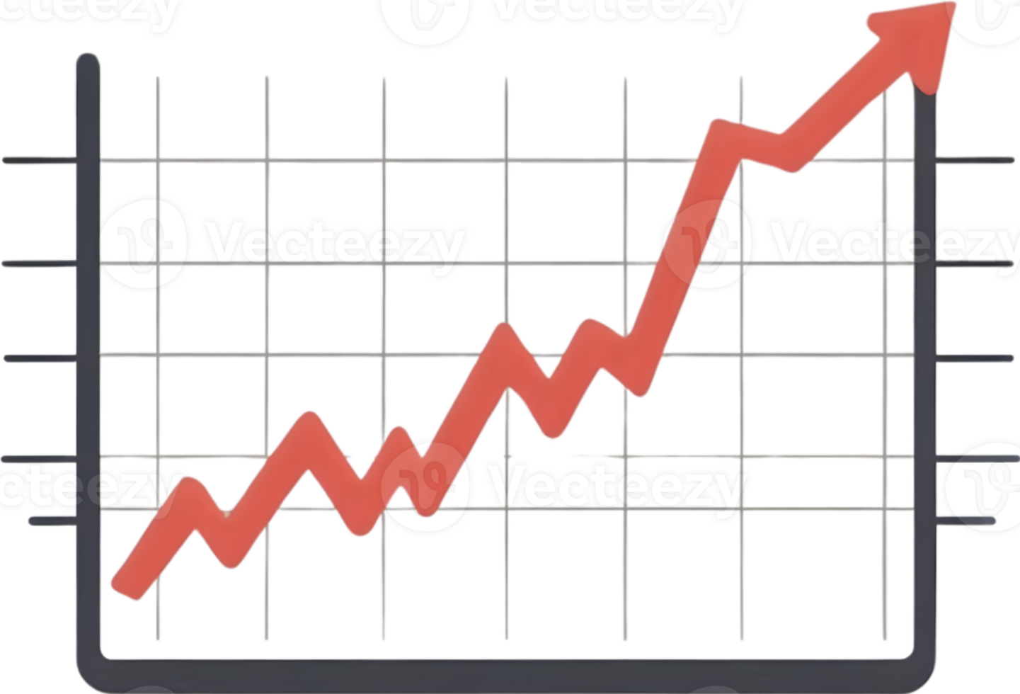 ai gegenereerd een pijl gaan omhoog Aan een diagram tabel ai generatief png