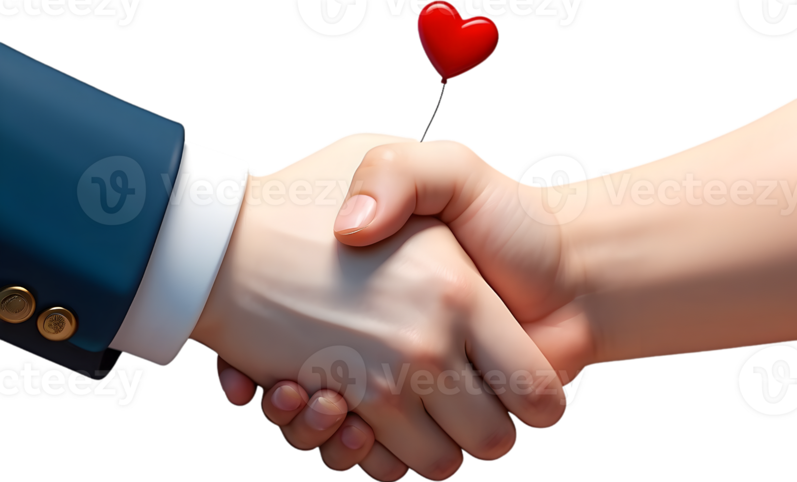 AI generated handshake clipart - png