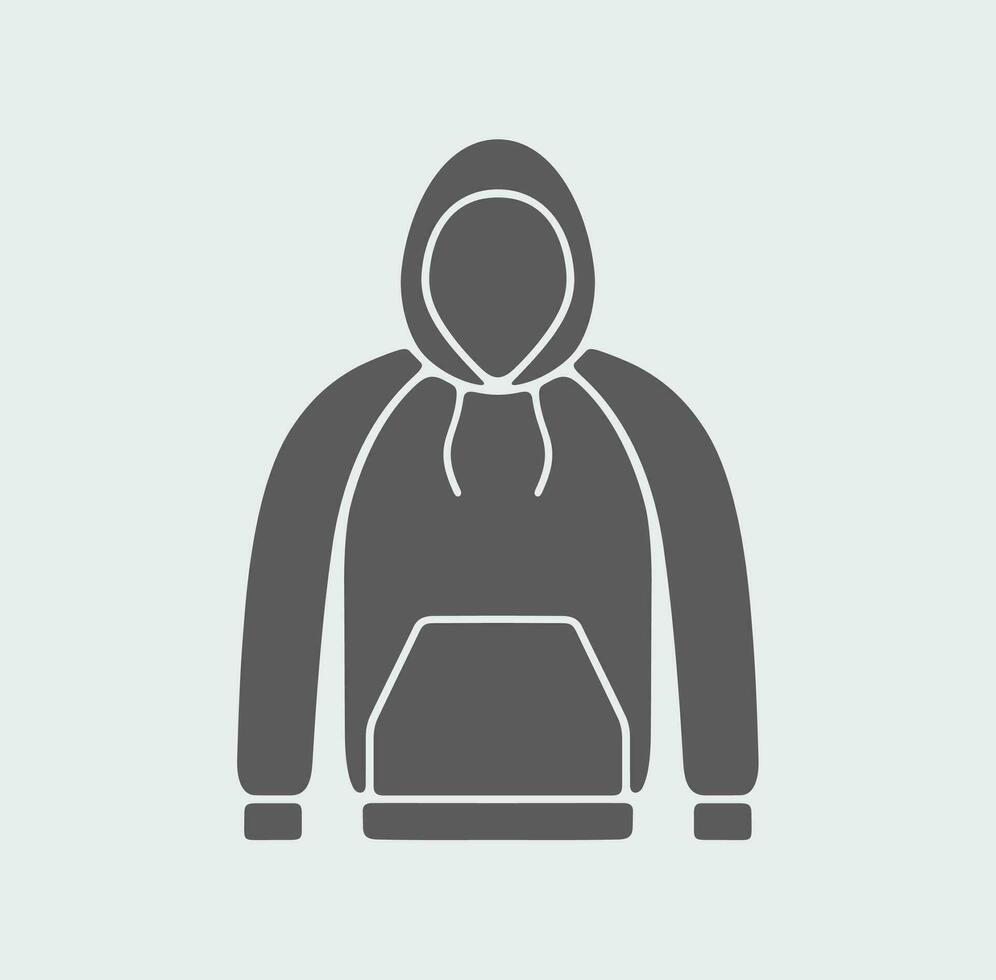 Men's hoodie icon on a background. Vector illustration.