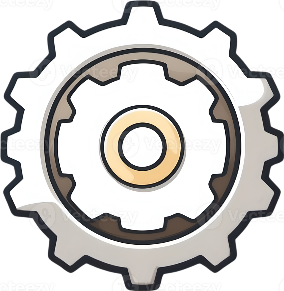 AI generated a gear wheel with a ai generative png