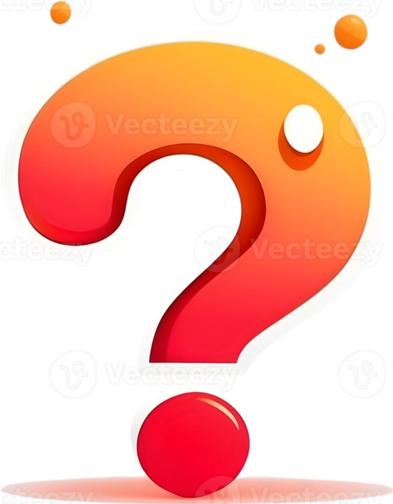 AI generated Question mark cartoon png