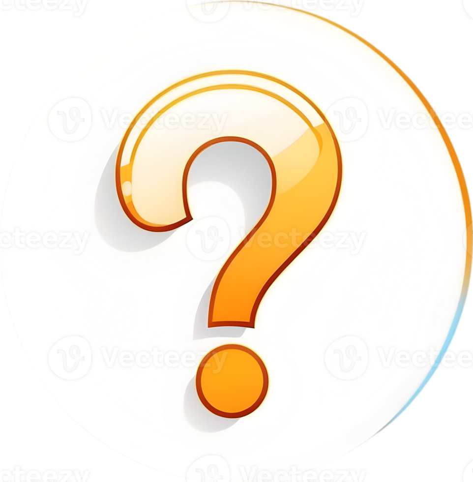 AI generated Question mark cartoon png