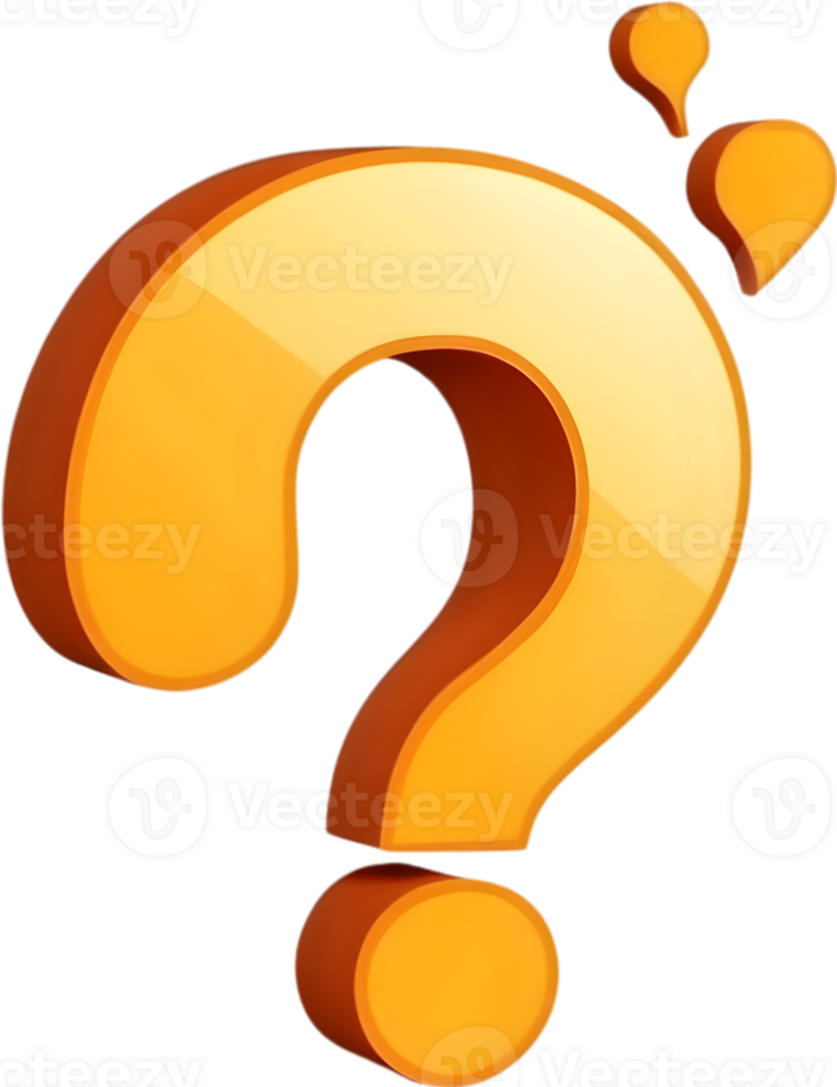 AI generated Question mark cartoon png