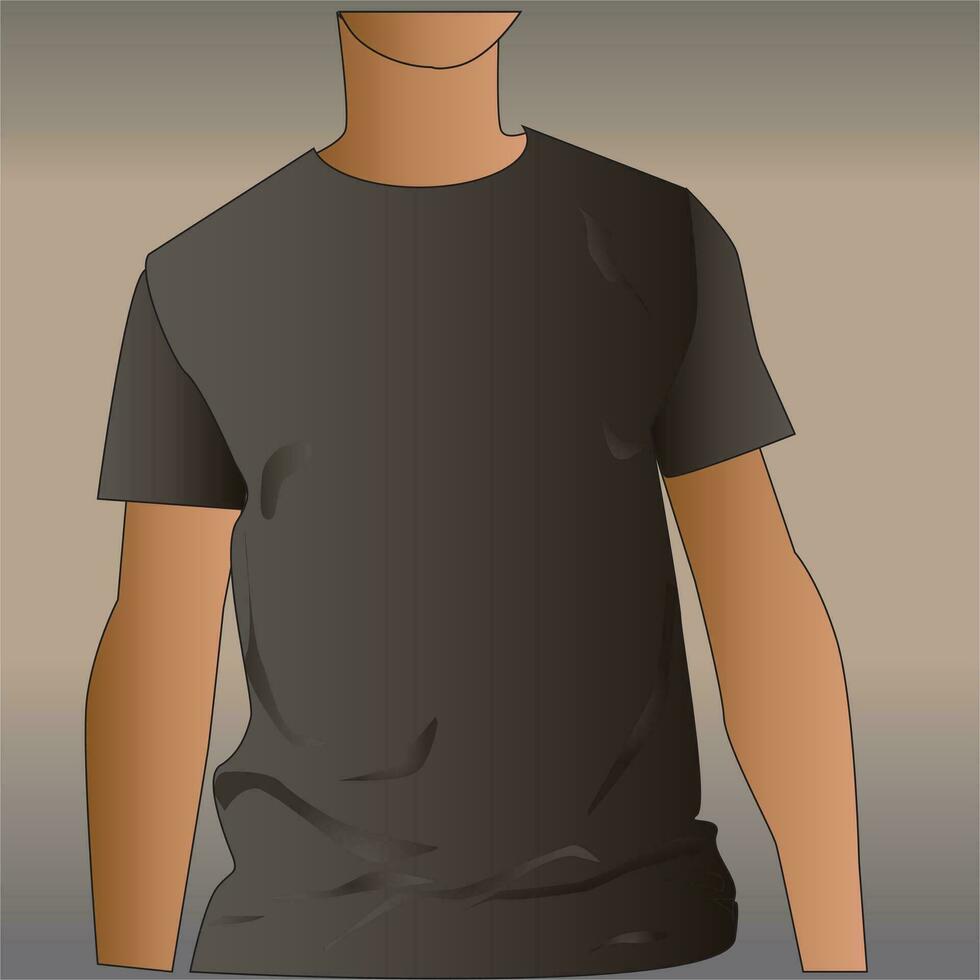 Black Shirt Mock Up vector