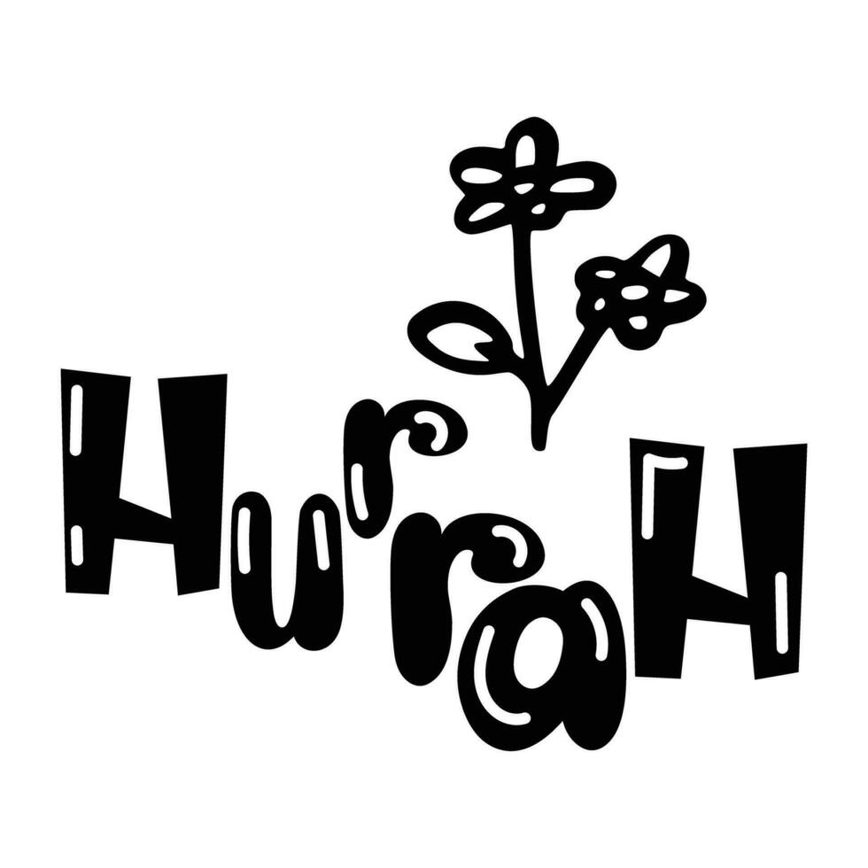 Trendy Hurrah Concepts vector