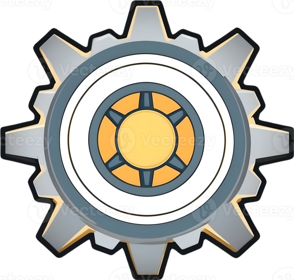 AI generated a gear wheel with a cog wheel on it ai generative png