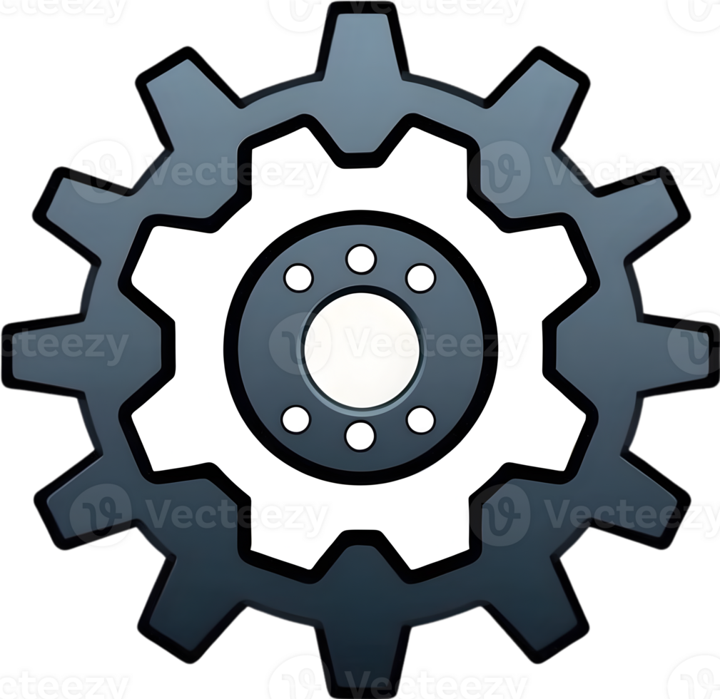 AI generated a gear wheel with a cog wheel on it ai generative png