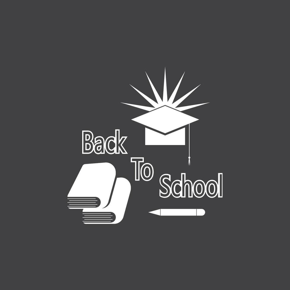 Back To School  Education University Logo Design Illustration vector