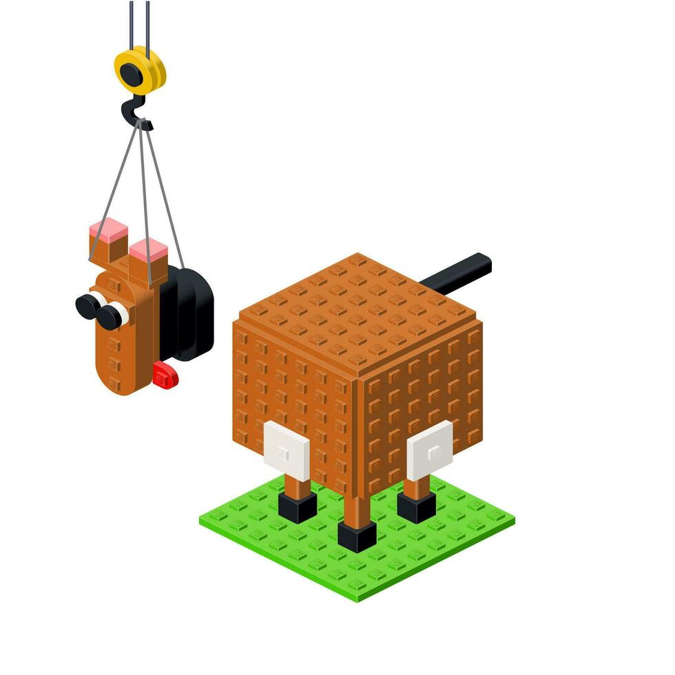 Concept from a horse farm. Vector