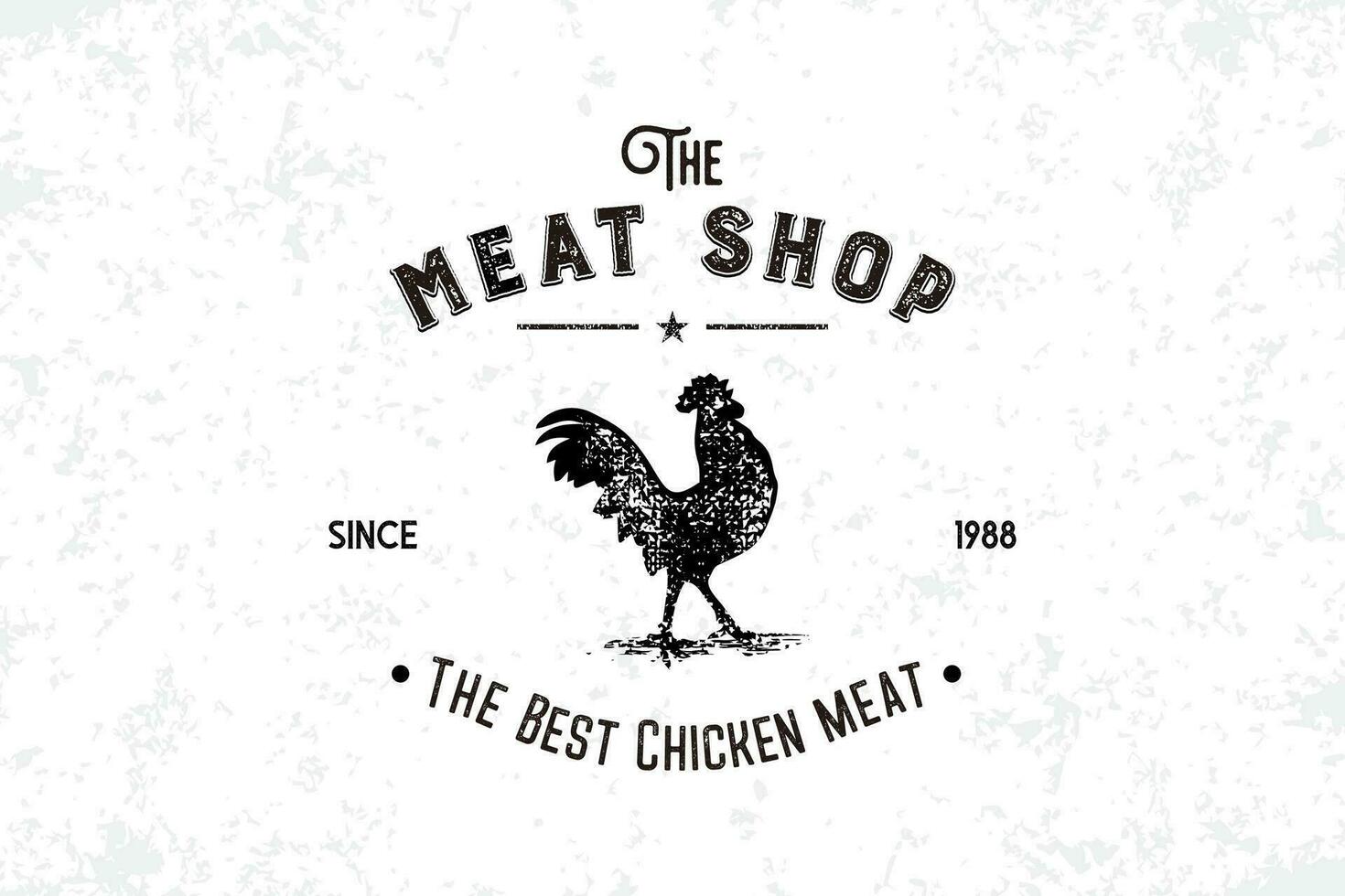 chicken silhouette vector design, for chicken meat sales shop