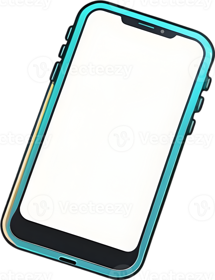 AI generated a smart phone with a cartoon ai generative png