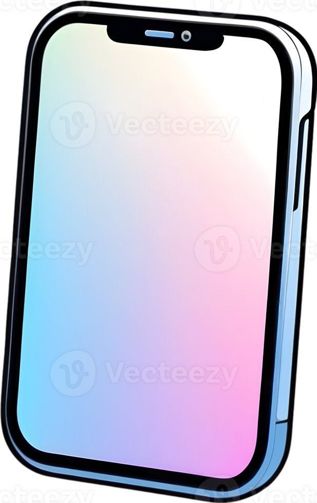 AI generated a smart phone with a cartoon ai generative png
