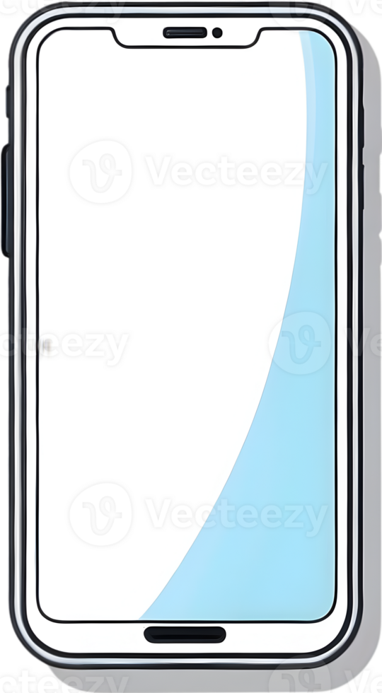 AI generated a smart phone with colorful cartoon ai generative png