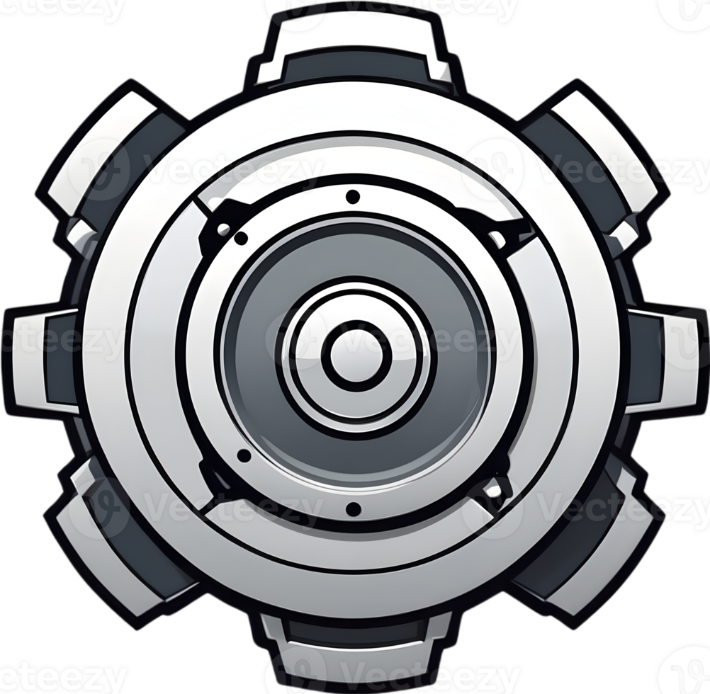 AI generated gear wheel icon ai generative png