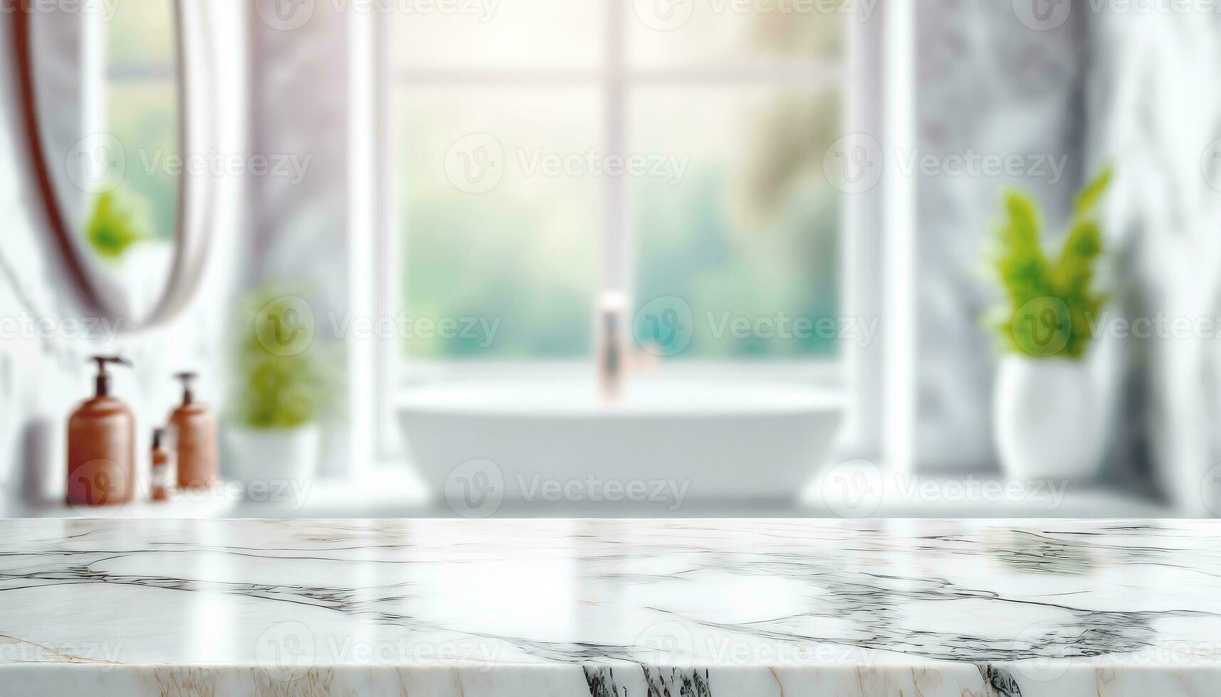 Bathroom backgrounds and marble countertops can be used as models for product display montages or design layouts photo