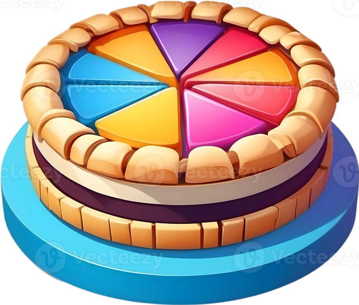AI generated pie chart icon png