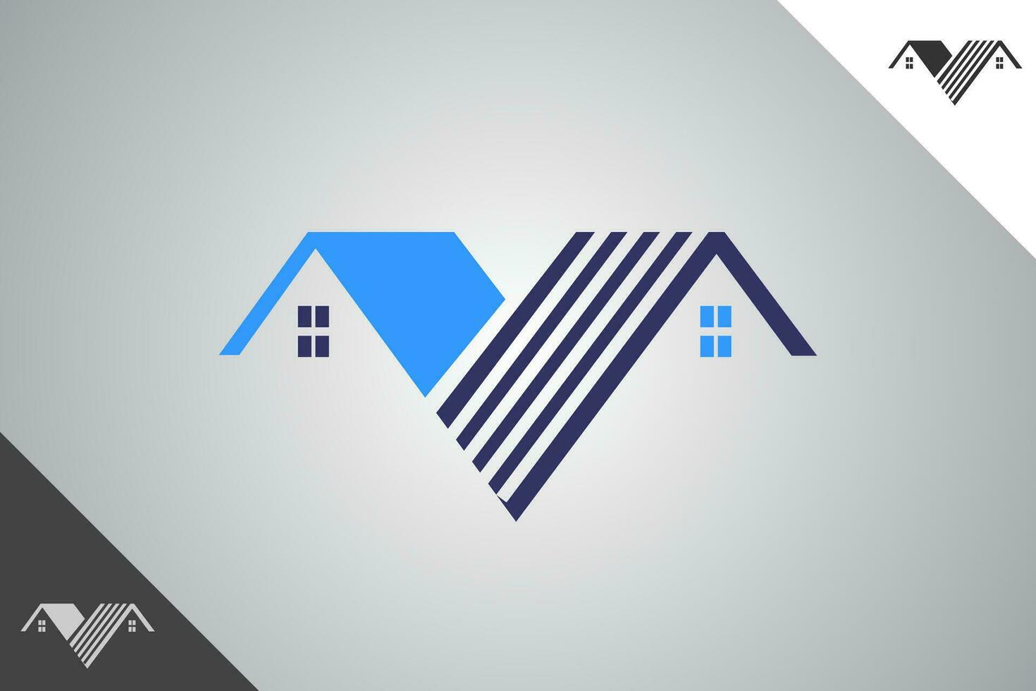 Real estate modern logotype. Architect and construction brand identity design template. Perfect logo for business related to construction industry. Isolated background. Vector eps 10.