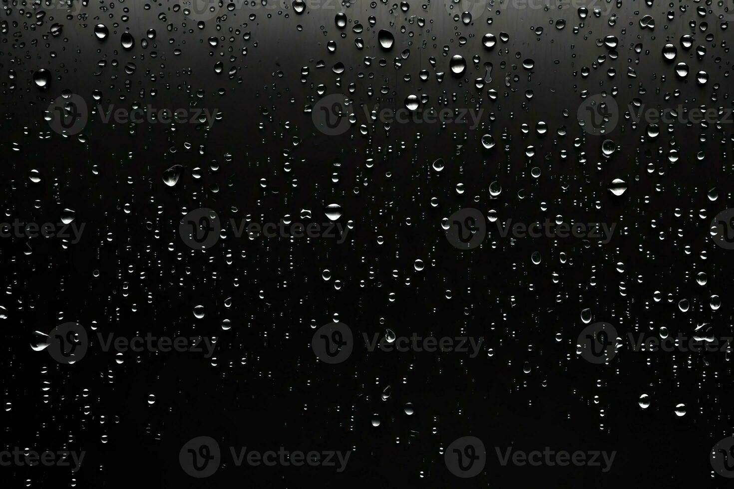 Rain, Water drops on the matte black glass backdrop photo