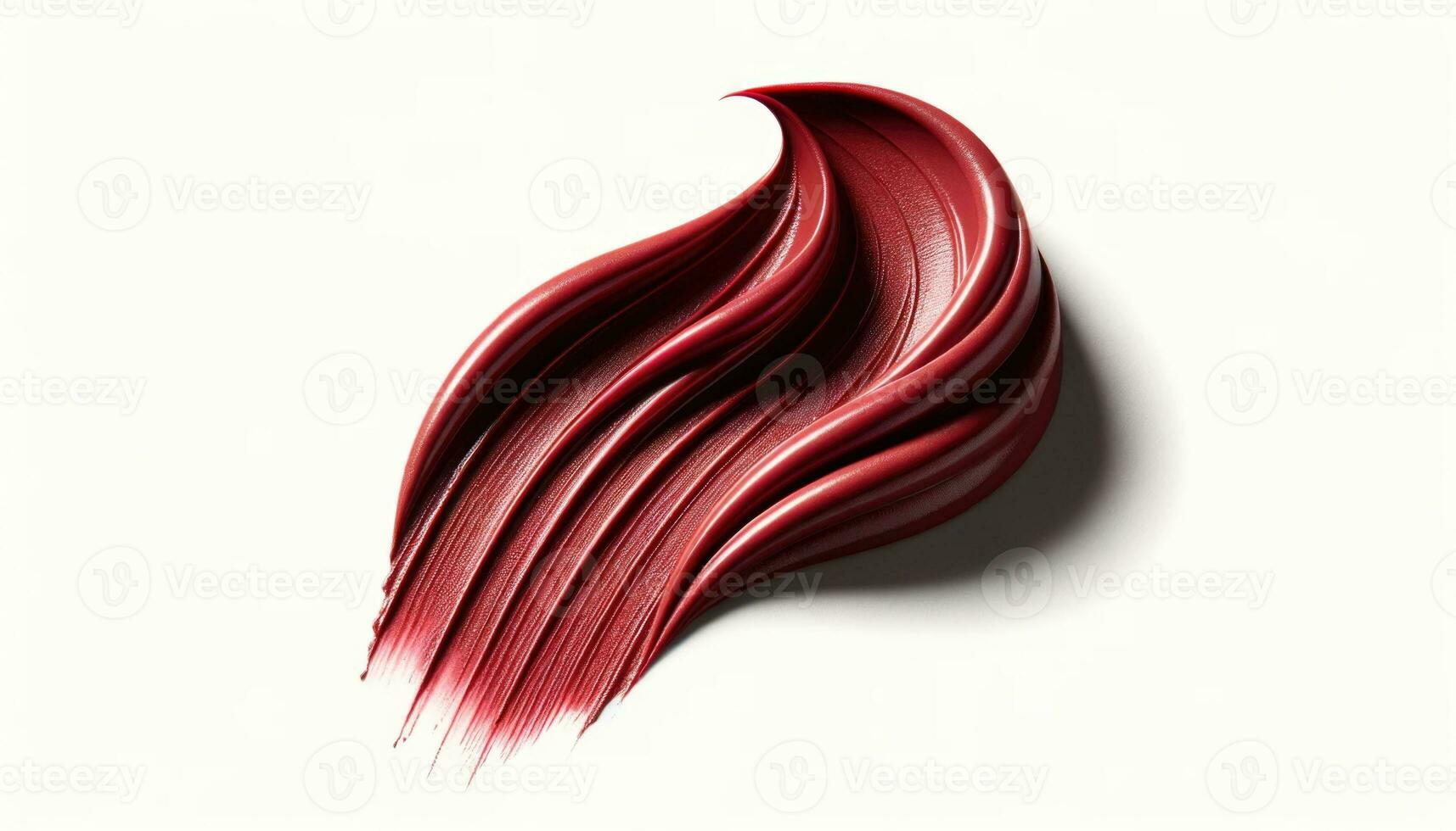 AI generated Swirled Glossy Lipstick Texture in Radiant Red Elegance photo