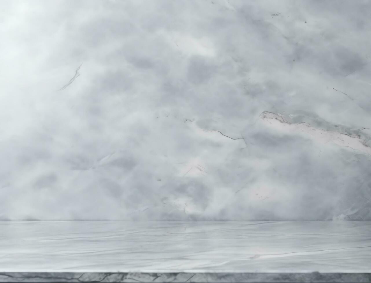 Grey marble tabletop surface background for kitchen product display background, empty desk shelf backdrop photo