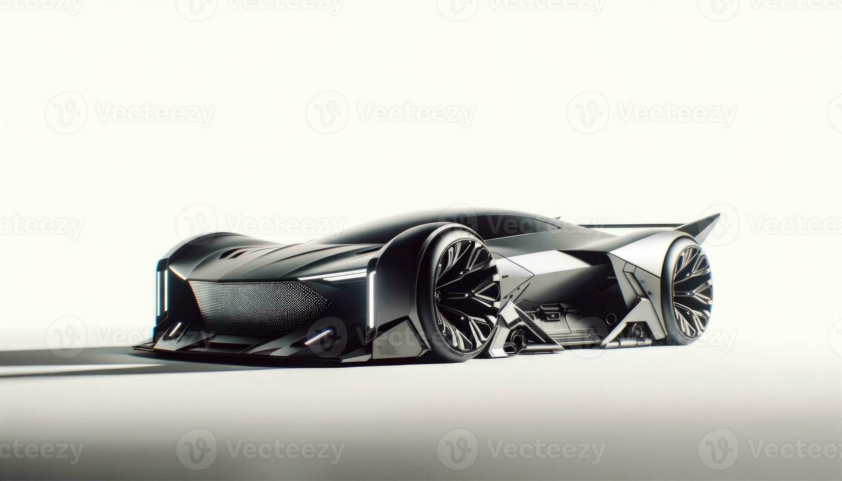 AI generated Sleek Futuristic Vehicle Concept in Dynamic Pose photo