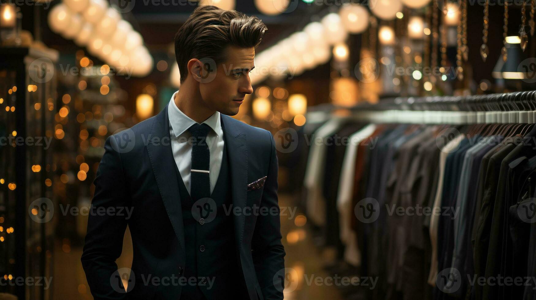 negocio traje compras en un Departamento Tienda foto