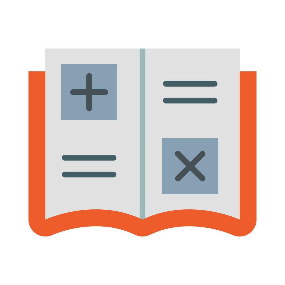 Math Book Vector Flat Icon For Personal And Commercial Use.