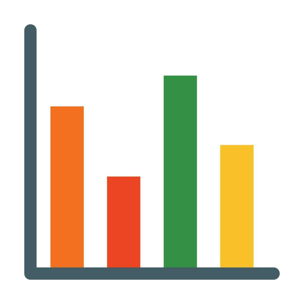 Bar Chart Vector Flat Icon For Personal And Commercial Use.