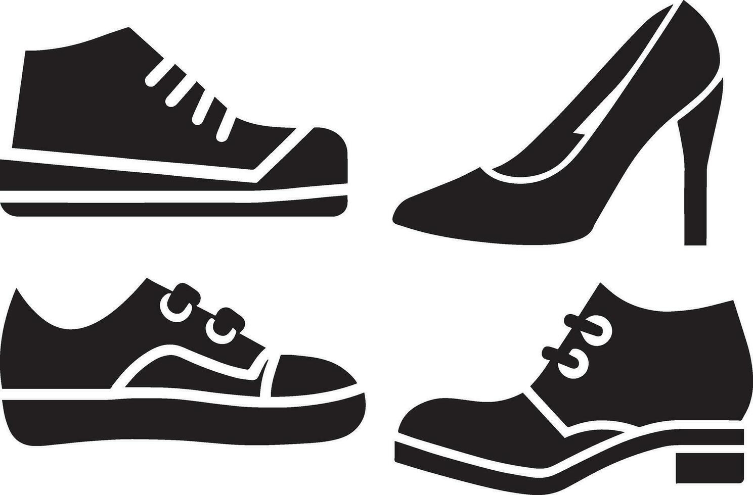 Shoes Icon vector pack 7