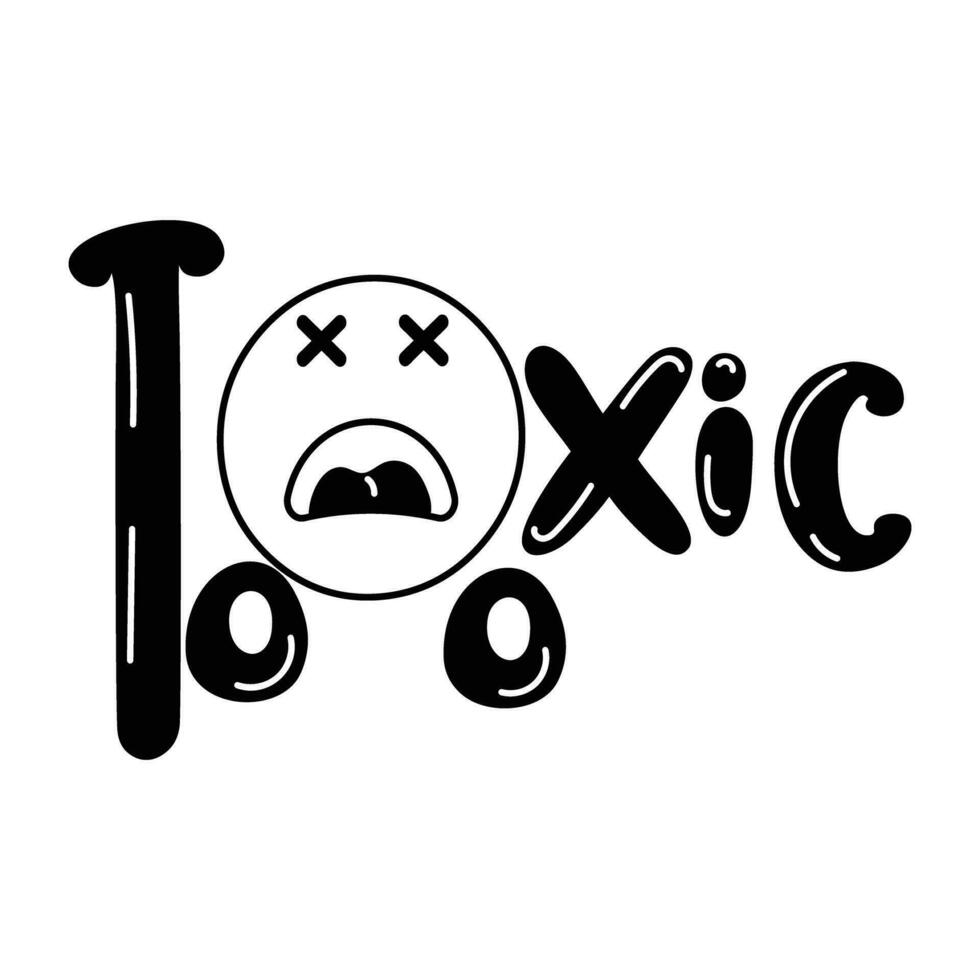 Trendy Toxic Emoji vector