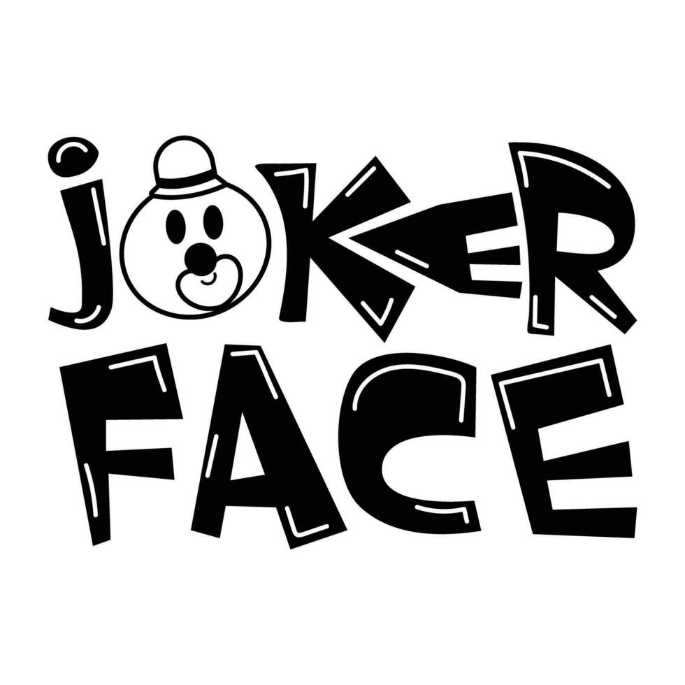 Trendy Joker Face vector