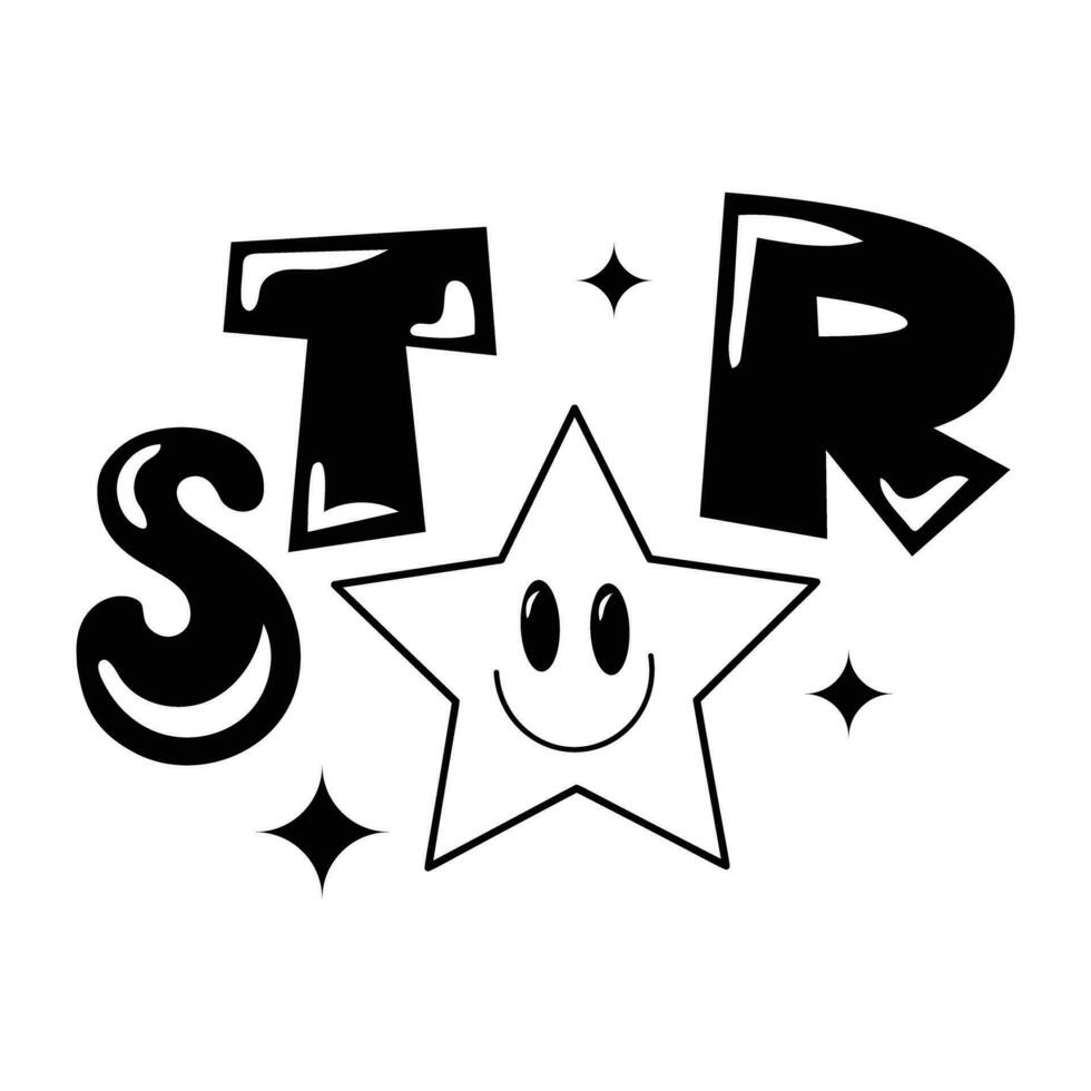 Trendy Star Smiley vector