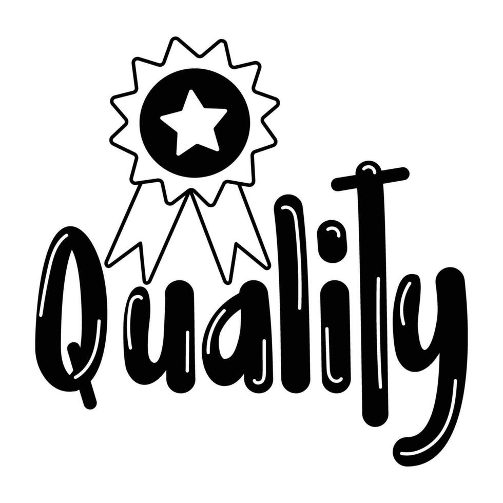 Trendy Quality Badge vector
