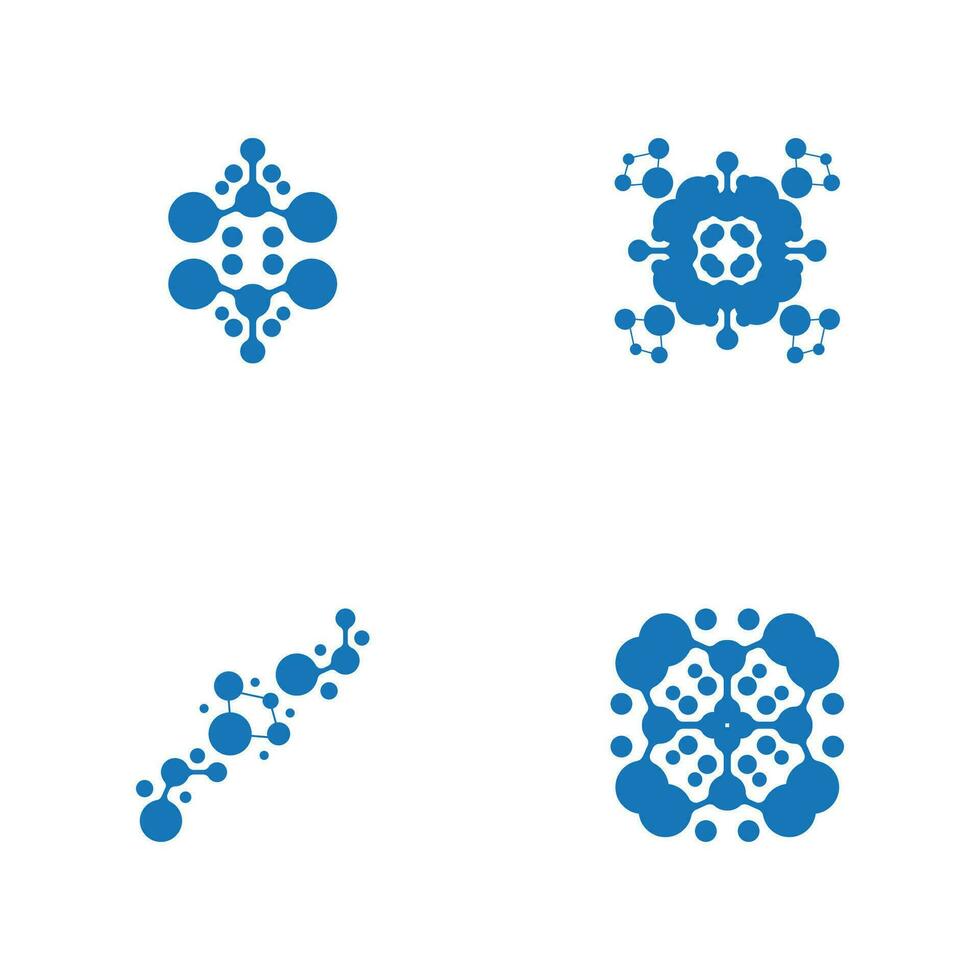 Molecule Logo Vector Template Illustration