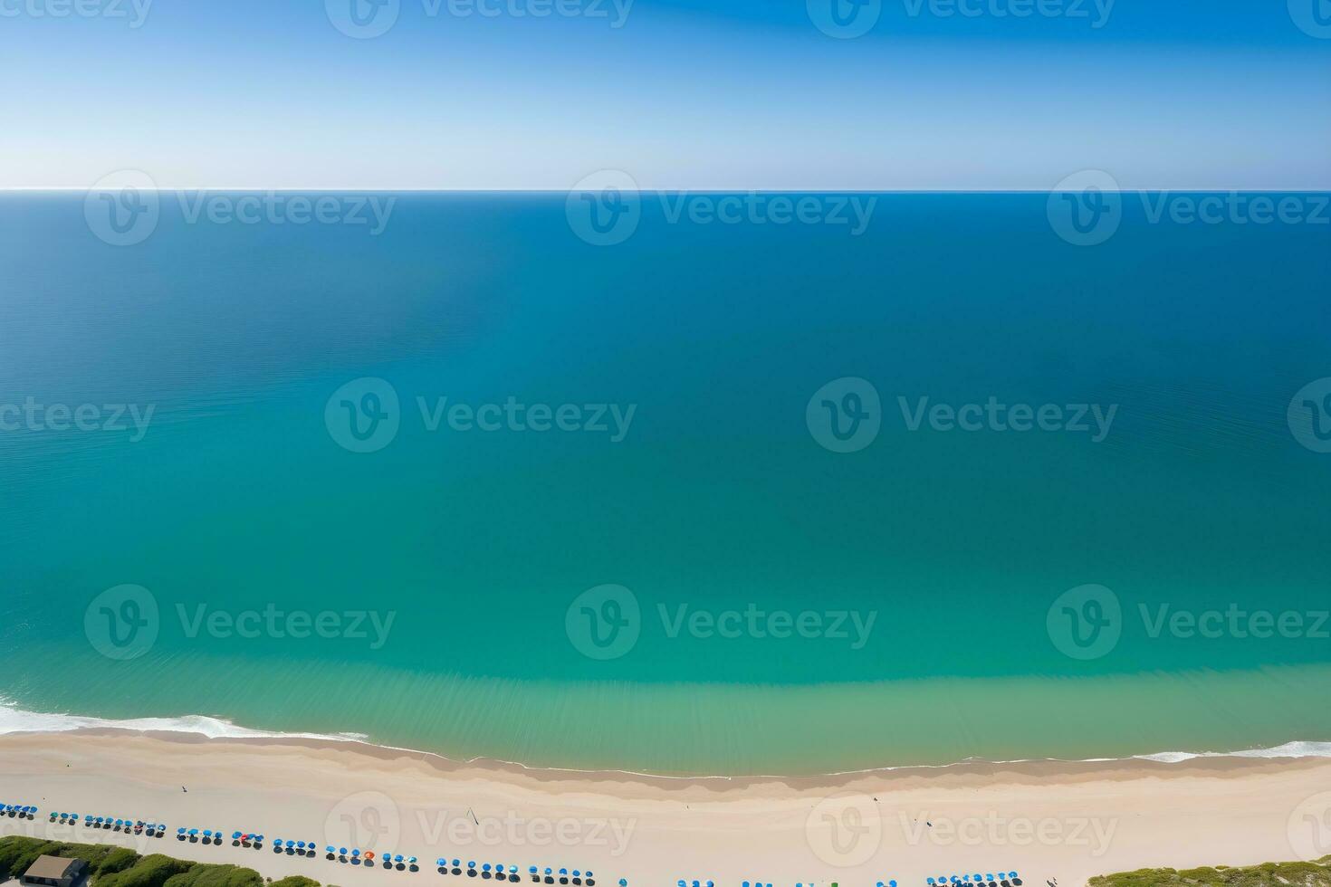 AI generated Copy Space Tropical Beach Landscape Ai Generative photo