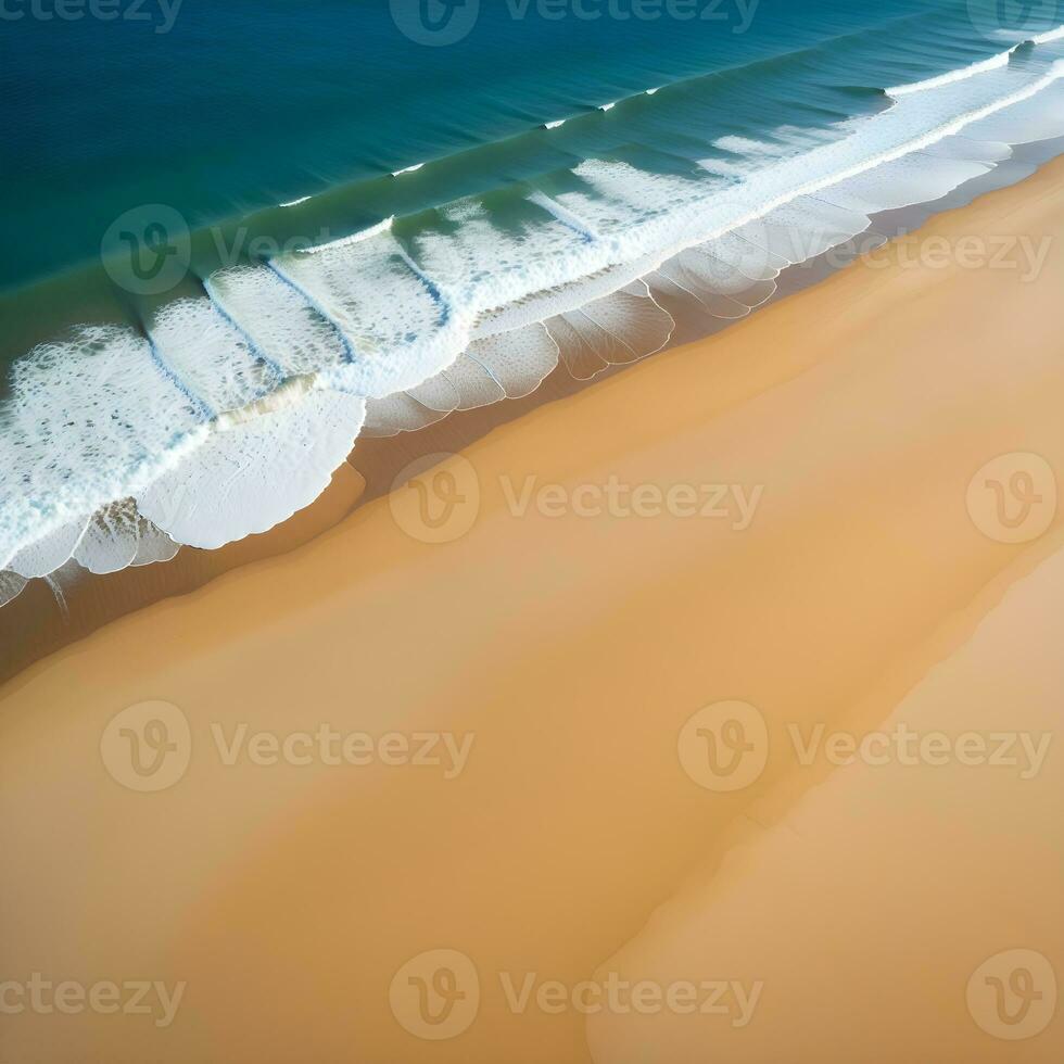 AI generated Copy Space Tropical Beach Landscape Ai Generative photo