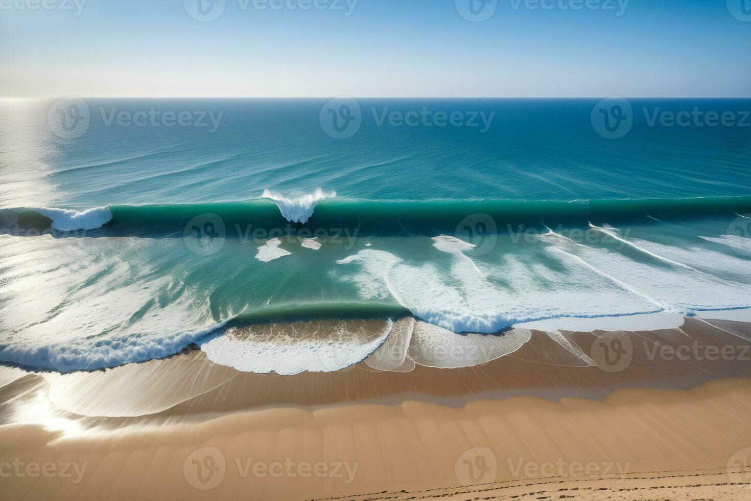 AI generated Copy Space Tropical Beach Landscape Ai Generative photo